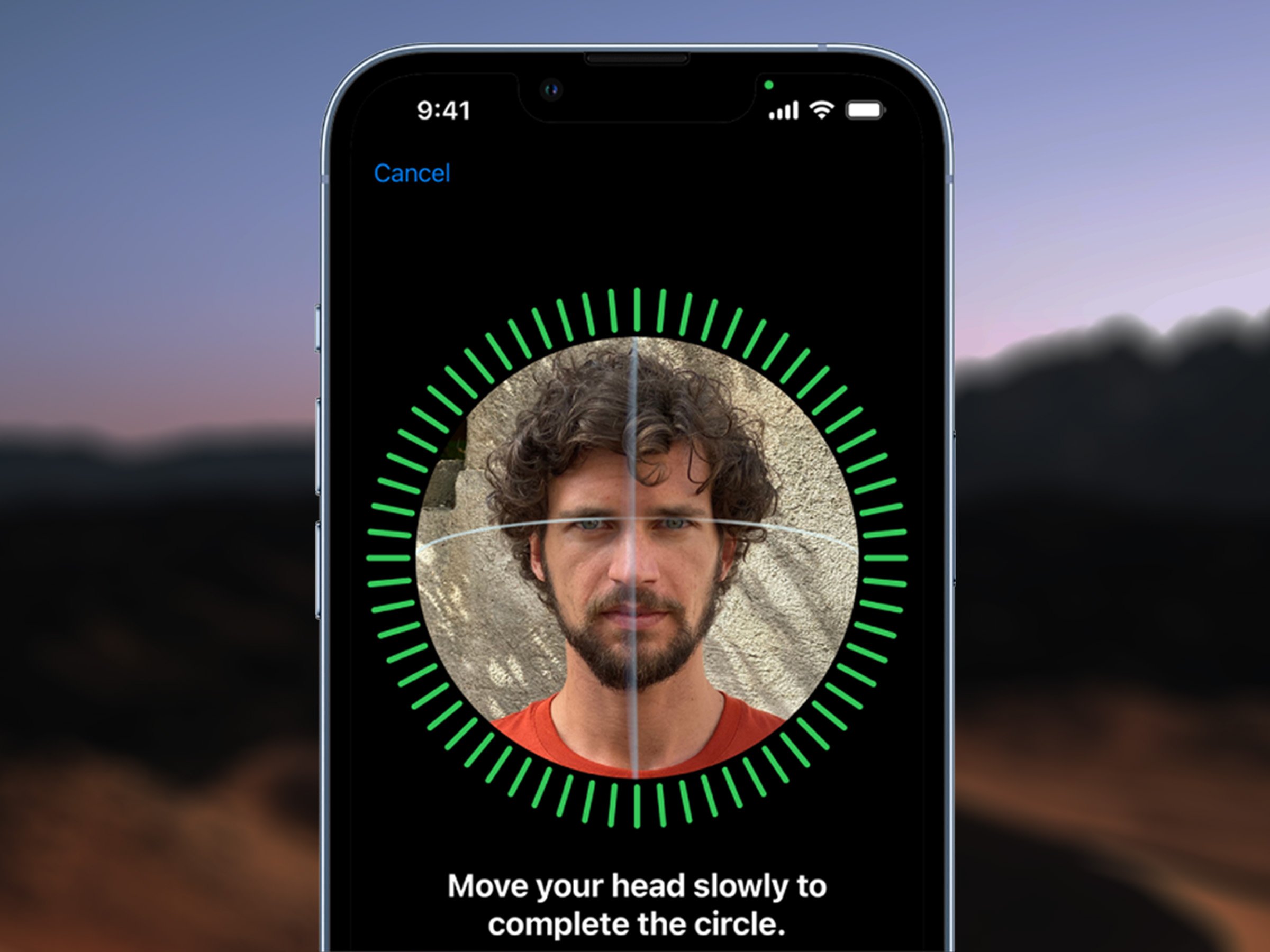 iPhone 14 User Activating Face ID